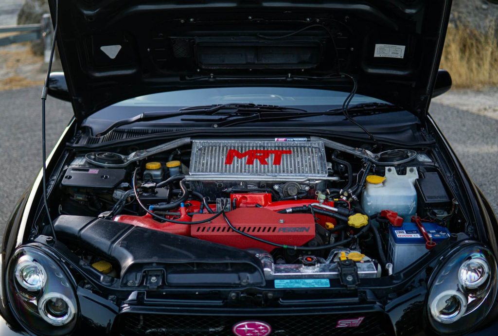 open subaru wrx engine bay